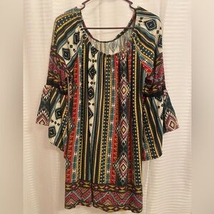 Bohemian Multicolor Women's Dress